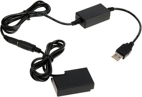 محول بطارية الدمية بتيار مستمر 5 فولت مع كابل طاقة تيار مستمر إلى USB مناسب لكاميرات Canon EOS RP, 77D, 200D, 250D in Kuwait