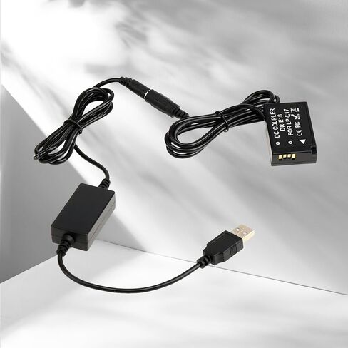 محول بطارية الدمية بتيار مستمر 5 فولت مع كابل طاقة تيار مستمر إلى USB مناسب لكاميرات Canon EOS RP, 77D, 200D, 250D in Kuwait