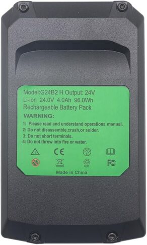 بطارية ليثيوم بديلة 24 فولت 4.0 أمبير في الساعة لبطارية Greenworks 29842 29852 29322 BAG708 BAG711 مع USB 5 فولت، متوافقة مع أدوات لاسلكية 20352 22232 2508302 G24B3 G24B6 24 فولت in Saudi Arabia