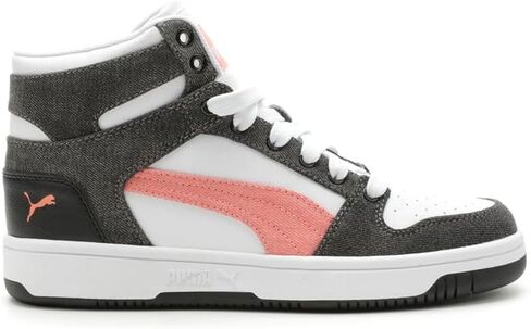 حذاء رياضي نسائي من PUMA Rebound Layup Denim برباط علوي كاجوال - أبيض in Kuwait