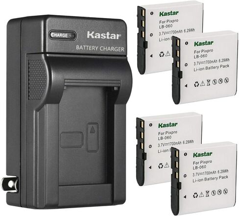 استبدال شاحن بطارية حائط تيار متردد من Kastar لـ SKL-60VG0376121700023، VG0376121700027، BC-30L، BC30L، BC-31L، BC31L CA NP-40، CA40، CA-NP40، CANP40، CA-MP40 D-CNP40-Y in Kuwait
