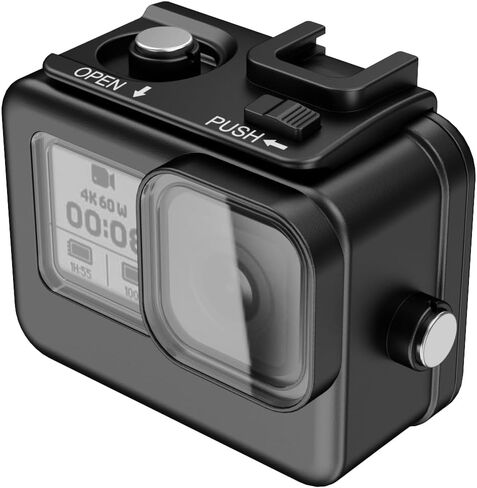 Searogs الألومنيوم غطاء مقاوم للماء ل GoPro 13/12/11/10/9 ، 200 متر تحت الماء حافظة كاميرا التصوير الفوتوغرافي-بندقية اللون in Kuwait