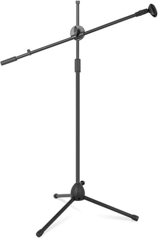 Flexible Stage Microphone Stand Tripod Floor Standing Microphone Stand Stand Up to 190cm Black in Saudi Arabia