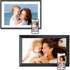 إطار صور رقمي مكون من قطعتين، إطار صور رقمي Frameo WiFi مقاس 15.6 بوصة مع إطار صور رقمي Frameo WiFi مقاس 10.1 بوصة، شاشة لمس عالية الدقة 1280*800 IPS، تخزين 32 جيجابايت، مشاركة فورية لصور الفيديو، هاتف ذكي in Kuwait