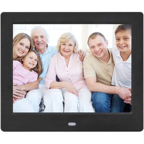 إطار صورة LED 8 بوصة 720 بكسل عالي الدقة 1024 * 768 ساعة داعمة، تقويم مع جهاز تحكم عن بعد للحاضر، أبيض، أبيض in Kuwait