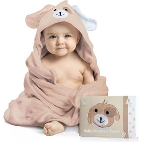 Baby Towels with Hood - Soft, Absorbent Viscose Made of Bamboo, Extra Large 35 x 35 Inches, for Newborns, Infants, Boys and Girls, White in Saudi Arabia