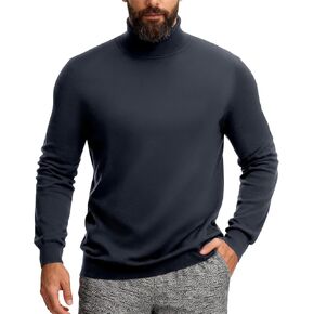 VPG Mens Turtleneck Long Sleeve Shirts, Long Sleeve Regular Fit Knit Turtle Neck Pullover Sweaters in Kuwait