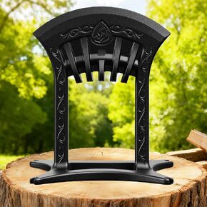 Firewood Kindling Splitter, Manual Log Splitter, Cast Iron Log Splitting Wedge, Heavy Duty Wood Splitter Tool with Cover (Black) in Saudi Arabia