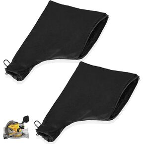 2 Pcs Miter Saw Dust Bag Black Dust Collection Bag for Miter Saw 255 Model with Zipper and Wired Adjustable Stand Dust Bag for Belt Sander Parts Diagonal Saw Miter Saw Accessories in Kuwait