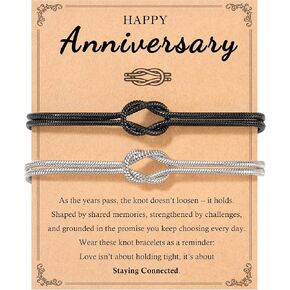 Tarsus مطابقة الأزواج أساور الحب عقدة العلاقة المجوهرات عيد ميلاد عيد ميلاد الأزواج الهدايا له صديقها صديقها in Kuwait