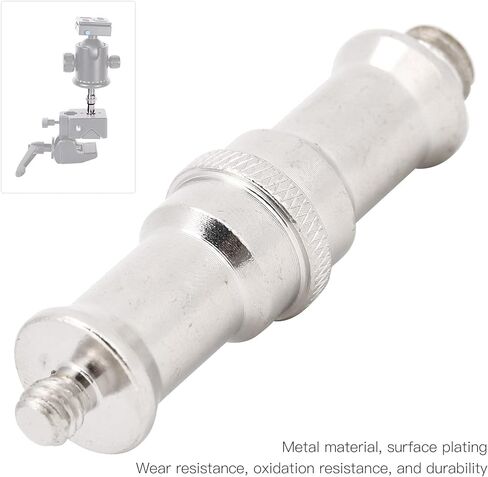 Spigot Stud Male Adapter, Metal Camera Screw, Flash Light Adapter. 1/4in to 3/8In Metal Male Convertor Threaded Screw Adapter for Photo Studio Metal Construction for in Saudi Arabia