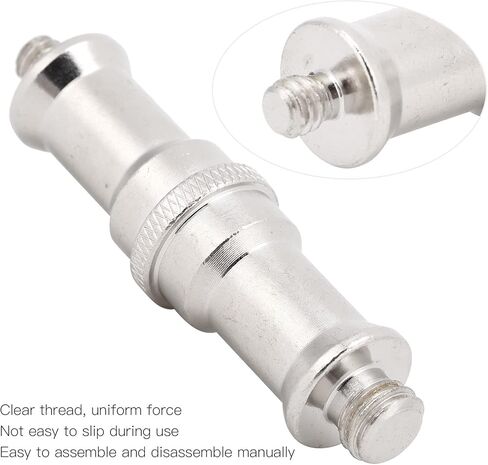 Spigot Stud Male Adapter, Metal Camera Screw, Flash Light Adapter. 1/4in to 3/8In Metal Male Convertor Threaded Screw Adapter for Photo Studio Metal Construction for in Saudi Arabia