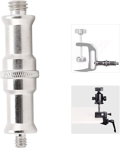 Spigot Stud Male Adapter, Metal Camera Screw, Flash Light Adapter. 1/4in to 3/8In Metal Male Convertor Threaded Screw Adapter for Photo Studio Metal Construction for in Saudi Arabia