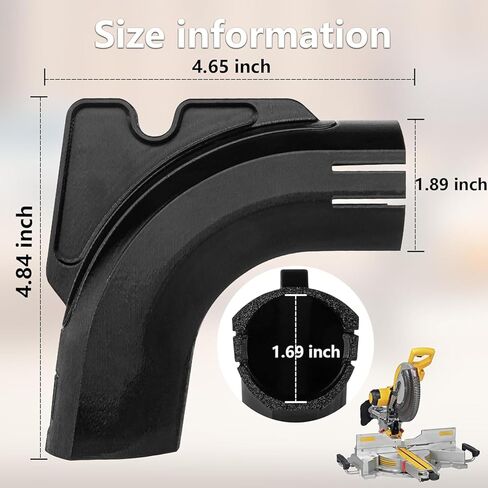 For Dewalt Miter 5-Gallon Bucket Saw Dust Collector Attachment，Reduce dust and improve work efficiency，No-Vacuum Sawdust Catcher in Saudi Arabia