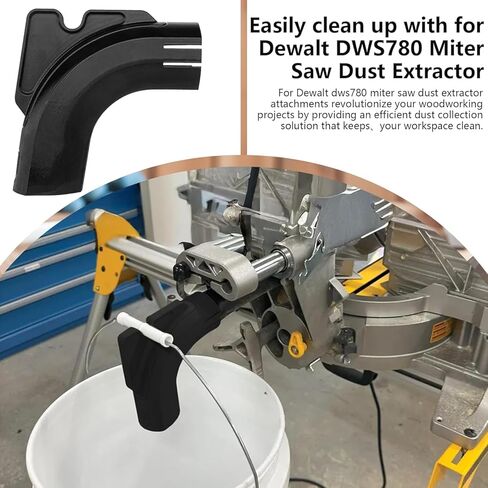 For Dewalt Miter 5-Gallon Bucket Saw Dust Collector Attachment，Reduce dust and improve work efficiency，No-Vacuum Sawdust Catcher in Saudi Arabia