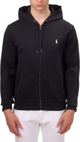 POLO RALPH LAUREN Men's Double-Knit Full-Zip Hoodie (XL) Black in Saudi Arabia