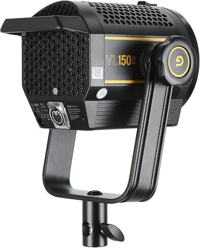 مصباح فيديو Godox VL150II LED، 165W 76000Lux LED ضوء مستمر، ضوء نهاري احترافي ساطع 5600k CRI96+، يدعم طاقة بطارية ليثيوم DC أو V-Port، 8 تأثيرات FX للتحكم في تطبيق Bowens Mount in Saudi Arabia