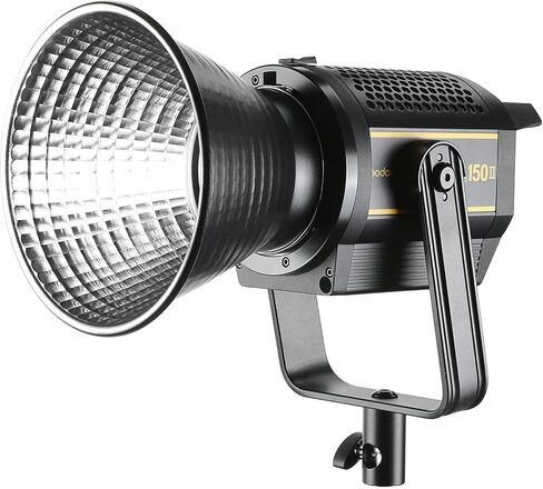 مصباح فيديو Godox VL150II LED، 165W 76000Lux LED ضوء مستمر، ضوء نهاري احترافي ساطع 5600k CRI96+، يدعم طاقة بطارية ليثيوم DC أو V-Port، 8 تأثيرات FX للتحكم في تطبيق Bowens Mount in Saudi Arabia