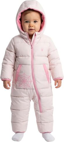 Spyder Toddler Snow Suit - Fleece Lined Zip Snow Pram, Baby Snowsuit for Infants with Hood for Winter, Sizes 0-24 Months in Saudi Arabia