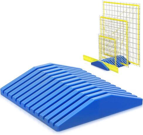 AceOrbit 2 Pcs Storage Rack for Quilting Rulers, 12 Slot Ruler Holder Organizer for Quilting and Sewing, Ideal for Home Office Desk Storage, Blue in Kuwait