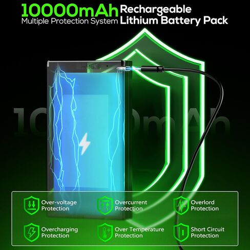 Upgraded 10000mAh Battery Pack for GardePro Trail Camera, Rechargeable Lithium Battery for GardePro Trail E6P, E6PCF, E6PMB, E8P, E8PWF, E8PMB, X60P, X60PMB (1 Pack) in Saudi Arabia
