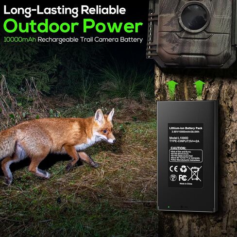 Upgraded 10000mAh Battery Pack for GardePro Trail Camera, Rechargeable Lithium Battery for GardePro Trail E6P, E6PCF, E6PMB, E8P, E8PWF, E8PMB, X60P, X60PMB (1 Pack) in Saudi Arabia