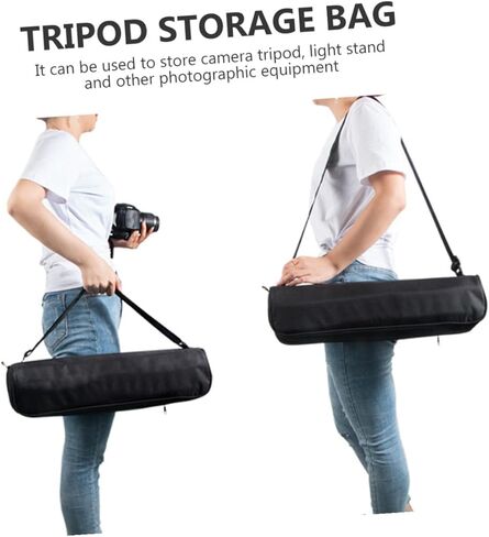 Homoyoyo Tripod Carrying Case and Camera Carrying Bag for Photographers, Lightweight 50Cm Nylon Pouch with Drawstring Closure, Portable Photography Tripod Holder for Outdoor Use, Black in Saudi Arabia
