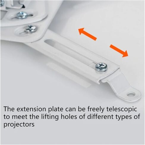 White Projector Stand Suitable for Flat or sloped Ceilings, Height Adjustable and Retractable in Length in Saudi Arabia