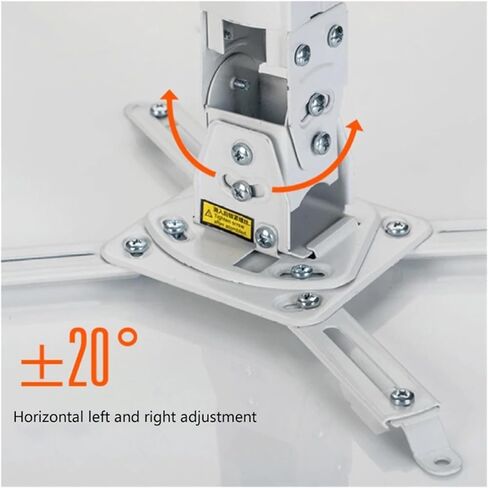 White Projector Stand Suitable for Flat or sloped Ceilings, Height Adjustable and Retractable in Length in Saudi Arabia