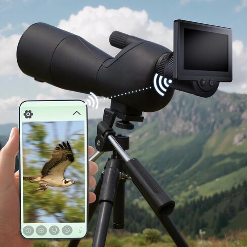 GOWENIC WiFi Electronic Eyepiece Camera, 4.3" HD Screen Telescope Eyepiece with APP for 26mm to 47mm Telescopes, for Astrophotography, Birds Watching in Saudi Arabia