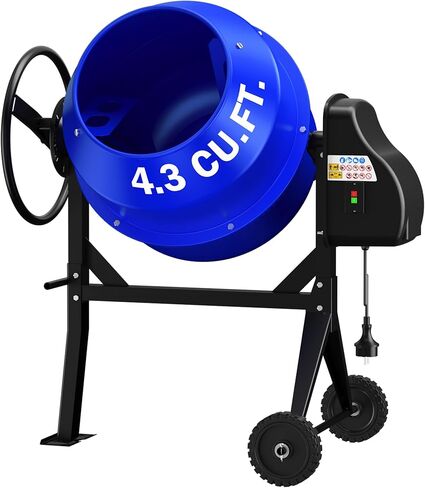 خلاطة خرسانة كهربائية، 5.3 قدم مكعب، 1 حصان. خلاط خرسانة كهربائي محمول بقدرة 750 وات، آلة خلط الأسمنت عالية التحمل للملاط والجص والأعلاف in Kuwait