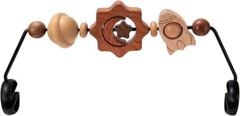 Baby Bouncer Toy Bar Wooden Compatible with Baby Bjorn Bouncer, Bouncer Toy Attachment Tight and Secure Fit, So Fun to Watch, Touch and Spin for Babies All Ages - Animals in Saudi Arabia