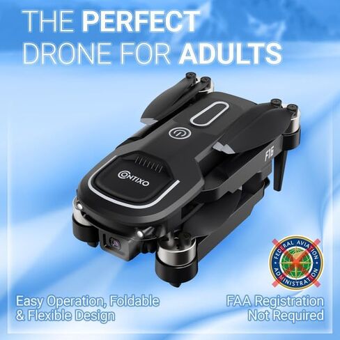 طائرة بدون طيار Contixo F16A RC Quadcopter مع كاميرا 1080P، تدفق بصري، إقلاع بمفتاح واحد، تثبيت الارتفاع، تقلب 360 درجة، اتبعني، طائرة بدون طيار للمبتدئين مع فيديو FPV في الوقت الحقيقي للأطفال والمراهقين in Kuwait