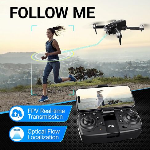 طائرة بدون طيار Contixo F16A RC Quadcopter مع كاميرا 1080P، تدفق بصري، إقلاع بمفتاح واحد، تثبيت الارتفاع، تقلب 360 درجة، اتبعني، طائرة بدون طيار للمبتدئين مع فيديو FPV في الوقت الحقيقي للأطفال والمراهقين in Kuwait
