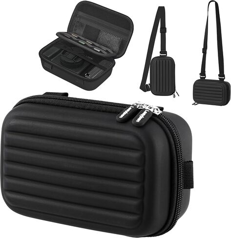 Leayjeen Digital Camera Case Compatible with Sony DSCW800/W830,Canon PowerShot and More,Waterproof and Shockproof Universal Compact Digital Camera Bag with 2-3 Carrying Modes-Black(Case Only) in Saudi Arabia