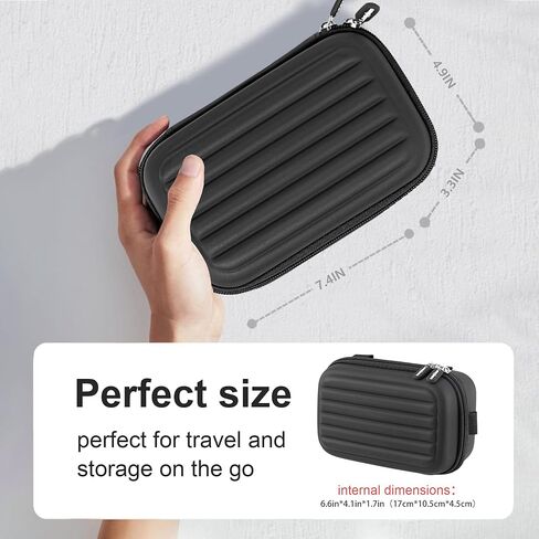 Leayjeen Digital Camera Case Compatible with Sony DSCW800/W830,Canon PowerShot and More,Waterproof and Shockproof Universal Compact Digital Camera Bag with 2-3 Carrying Modes-Black(Case Only) in Saudi Arabia