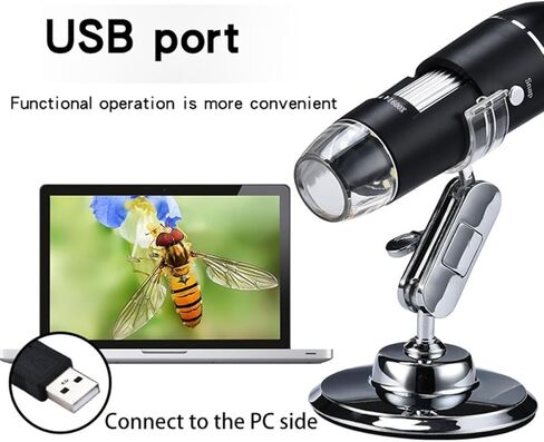 مجهر رقمي USB عالي الطاقة من BESPORTBLE مع سطوع قابل للتعديل، أداة تكبير محمولة للتجارب العلمية وفحص المجوهرات وصيانة الإلكترونيات in Kuwait