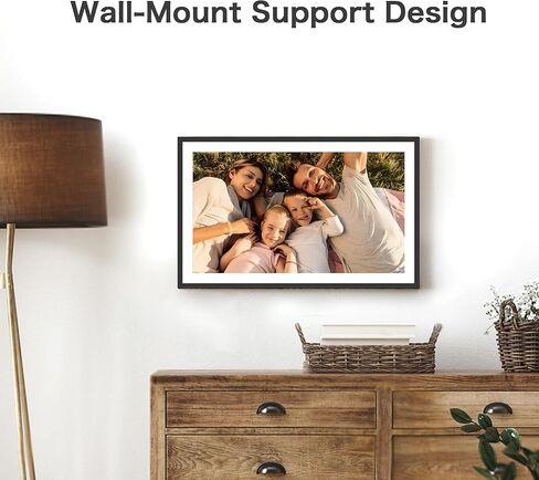 إطار صور رقمي مكون من قطعتين، إطار صور رقمي Frameo WiFi مقاس 15.6 بوصة، شاشة لمس عالية الدقة 1280 * 800 IPS، تخزين 32 جيجابايت، مشاركة فورية لصور الفيديو، هاتف ذكي in Kuwait