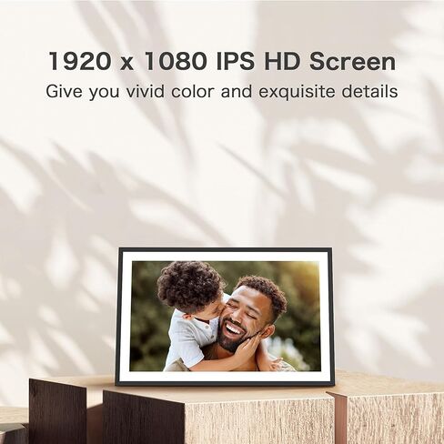 إطار صور رقمي مكون من قطعتين، إطار صور رقمي Frameo WiFi مقاس 15.6 بوصة، شاشة لمس عالية الدقة 1280 * 800 IPS، تخزين 32 جيجابايت، مشاركة فورية لصور الفيديو، هاتف ذكي in Kuwait