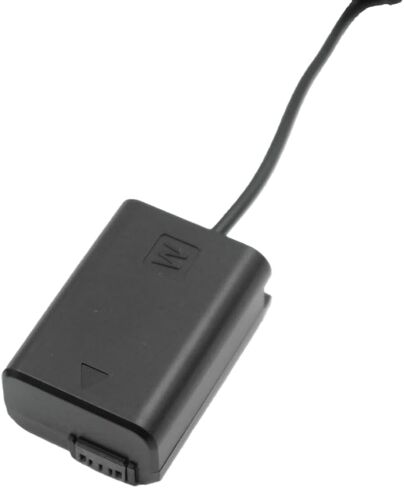 NP-FW50 Dummy Battery AC Power Adapter for Sony ZV-E10 A3000 A5000 A5100 A6000 A6100 A6300 A6400 A6500 A7 A7 II A7R A7R II A7S A7S II A35 A37 A55 RX10 II III IV Cameras in Saudi Arabia