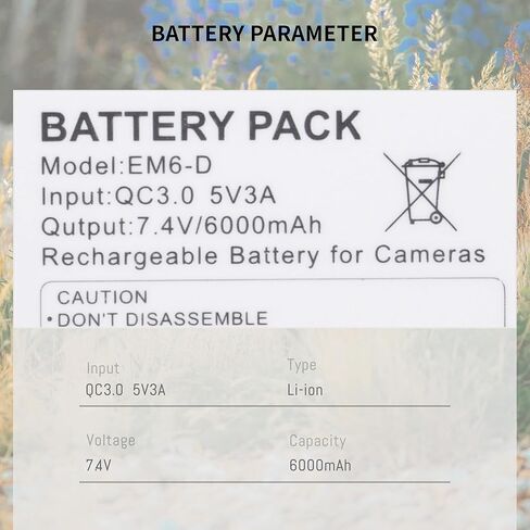 2Pack 6000mAh Trail Camera Lithium Battery for Tactacam Cellular Trail Cameras Pro 3.0, X Gen 2.0, X Gen 3.0, X, X Pro, XB, SK, Compatible with Reveal Cellular Trail Cameras and Type-C Cable in Saudi Arabia