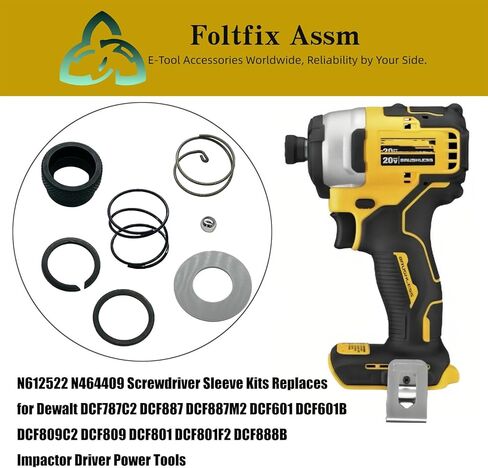 N612522 N464409 مجموعات الأكمام مفك يحل محل ديوالت DCF887 DCF887M2 DCF601 DCF601B DCF809C2 DCF809 DCF801 ​​DCF801F2 DCF888B أدوات الطاقة سائق المصادم in Kuwait