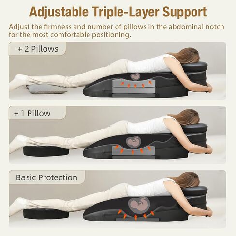 Pregnancy Massage Cushion & Headrest - Release Lower Back Pain, Prenatal Bolster Full Body Relaxing, Maternity Massage Cushion Includes Storage Bag, Ideal for Home, Therapy Centers & Spas in Saudi Arabia
