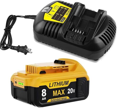 20V 6.0Ah Battery Replacement for Dewalt 20V Max Battery and DCB105 Charger Combo (Not Made in Dewalt) in Saudi Arabia