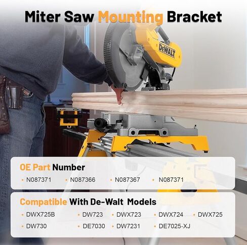 منشار ميتري مكون من قطعتين N087371 DW7231 لمناشير DeWalt DW723، DWX723، DWX724، DWX725 الثقيلة in Saudi Arabia
