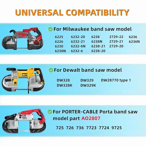 45-69-0010 إطارات بكرة الشفرة لأجزاء المنشار الشريطي المقطوع بعمق 6230 6232-6 6225 AO2807 6238N 6238-20 2729-20 استبدال الحزام المطاطي للمنشار الشريطي (عبوة من قطعتين) in Kuwait