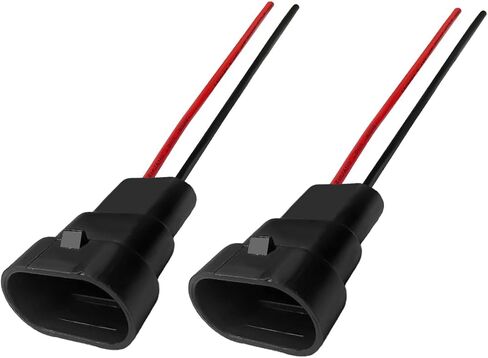 2 PCS Wiring Harness Headlight Socket, 9005 9006 HB3 HB4 Female Adapter Wiring Harness Plug Replacement, Nylon Pigtail Wire Connector for Headlight Fog Light, Car Accessories in Saudi Arabia