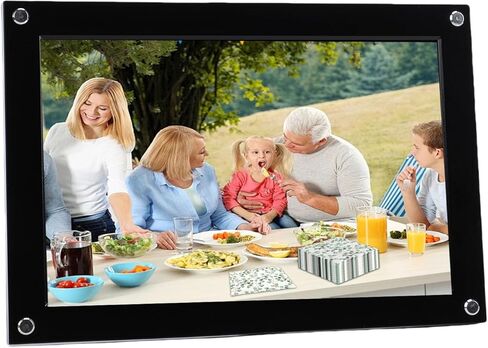 إطار صور رقمي واي فاي ذكي مقاس 10.1 بوصة، HD 1280x800 يدور بشكل تلقائي مع ذاكرة 32 جيجابايت للتطبيق (أسود) in Kuwait