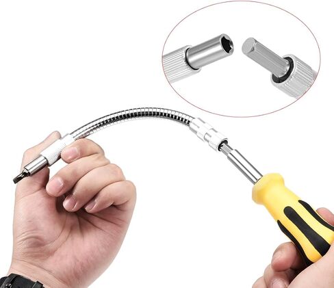 Flexible Extension Screwdriver Bit Holder Magnetic Extention Hex Shaft Screw Drill Connection Tip,5.9-inch Flex Shaft,1/4''-Hexagon Drill in Saudi Arabia