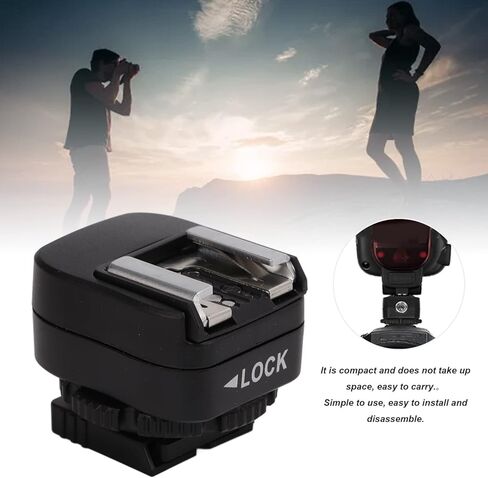 Pissente TF 334 HOT Shoe Adapter with PC SYNC Port, Flash Adapter for A7/A9 Series Cameras, Compatible with SPEEDLITES in Saudi Arabia